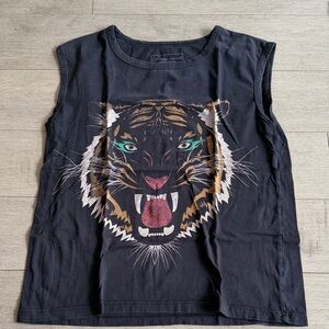 Black Tiger Oversized Muscle Tank
